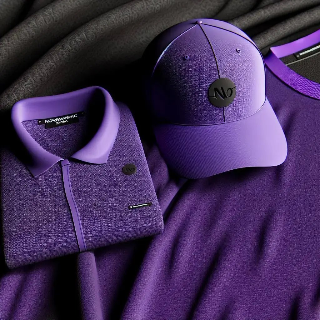 Artículos-texiles-como-gorras_-chamarras_-playeras-polo-color-morado-minimalista-en-3d-con-logo
